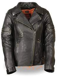 Ladies High Quality Zippered Riveted Motorcycle Jacket By Milwaukee Leather Leather Motorcycle Jacket Women Leather Jacket Black Leather Motorcycle Jacket
