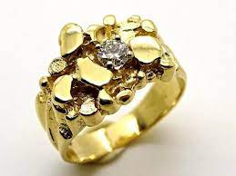 Us Army Mens Ring Gold Armed Forces Gold Ring Big Mens Gold Ring Vintage Military Ring Mens Signet Ring Gold Mens Pinkie Ring Mens Gift Gold Nugget Ring Mens Gold Rings