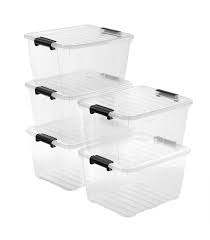 Maybe you would like to learn more about one of these? Lot De 5 Boites De Rangement 30l Plastique Transparent