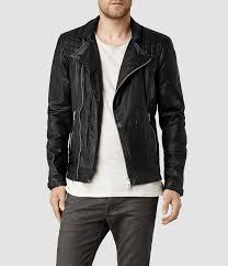 560 Allsaints Kushiro Leather Biker Jacket Leather Jacket Men Leather Jacket Jackets Men Fashion