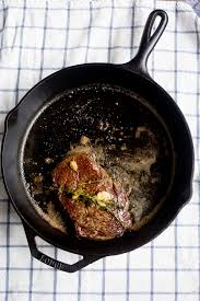 Pan Fried Ribeye Steak With Herb Butter