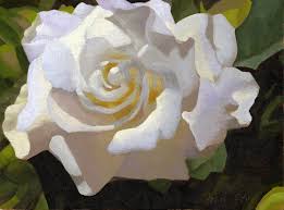 Gardenia Flower Painting Flower Painting Flower Art Floral Painting