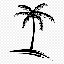 Coconut palm trees isolated on white background. Logo Drawing Beach Drawing Clipart Coconut Tree Png Download 5580300 Pinclipart