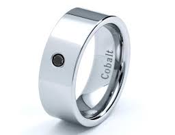 Cobalt Chrome Wedding Band Black Diamond Mens Ring Mens Wedding Bands Custom Made Polished Rings 8mm Rings Mens Wedding Bands Rings For Men Black Wedding Band