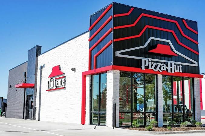 Modern Pizza Hut restaurant design, AI generated