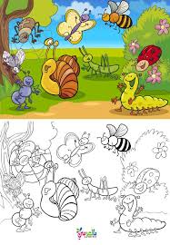 اوراق عمل للتلوين عن الربيع للاطفال رسومات للطباعة عن فصل الربيع coloring books cartoon illustration coloring book pages