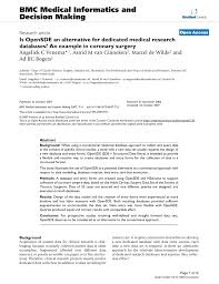 Examples of restricted information include classified or proprietary materials. Pdf Is Opensde An Alternative For Dedicated Medical Research Databases An Example In Coronary Surgery