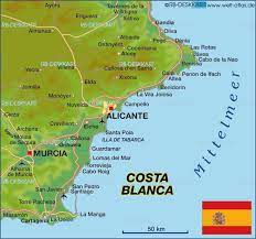 Klettersteig mittel via ferrata de redovan 1. Karte Von Costa Blanca Region In Spanien Welt Atlas De