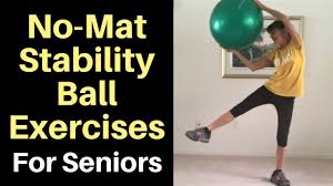Strengthen your core with the best stability ball exercises! Standing Stability Ball Exercise For Seniors Youtube