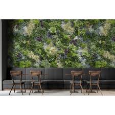 Decor Panoramique Mur Vegetal Mix Naturel Mur Vegetal Papier Peint Foret Mur Vegetalise