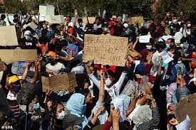 Two big tittied maids going naughty while cleaning the house. Four Young Afghan Men Charged With Arson After Enormous Blaze At Lesbos Migrant Camp Daily Mail Online