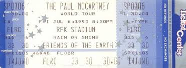 Paul Mccartney Rfk Stadium 07 06 1990 Memorable Concerts