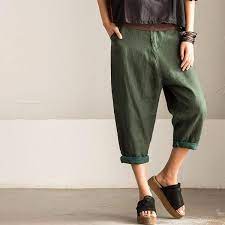 Korean Style Casual Panst Linen Women Trousers K3788a Linen Pants Women Clothes Korean Style Casual