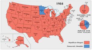 Us Election Of 1984 Map Gis Geography