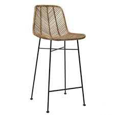 Chaise De Bar Avec Dossier En Rotin Design Bloomingvillle Chaise Bar Tabouret En Rotin Et Chaise Haute Cuisine