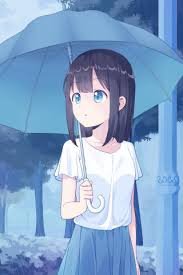Anime, animation, girl, cute, tree, wallpaper, backgrounds sazum 2017. Download Anime Girl With Umbrella Cute Art Wallpaper 240x320 Old Mobile Cell Phone Smartphone
