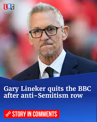 Gary Lineker apologises as he quits BBC after anti-Semitism row. Developing  story linked below ⬇️