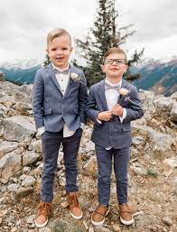 A Dreamy Misty Mountaintop Wedding In Aspen Green Wedding Shoes Kids Wedding Outfits Wedding Kids Outfit Wedding Outfit For Boys