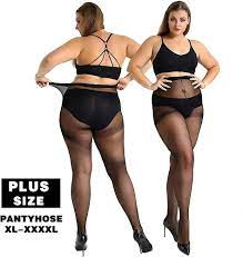 Yilanmy Women's 4 Pairs Plus Size Pantyhose 20 Denier Sheer Soft Tights  Queen Nylon Stockings (X-Large, Black) at Amazon Women's Clothing store