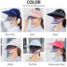 Uv Protection Double Layer Big Edge Sun Hat With Face Shield In 2021 Sun Hats Warm Fashion Summer Cap