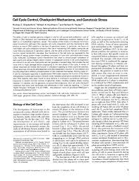 The cell cycle of (a) plant cells and (b) animal cells. Cell Cycle Control Checkpoint Mechanisms And Genotoxic Stress Abstract Europe Pmc