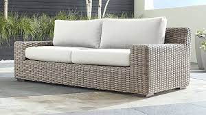 Abaco Outdoor Sofa With Graphite Sunbrella Cushions Reviews Crate And Barrel Outdoor Sofa Sunbrella Cushions Deep Seating