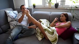 Exotic girlfriend receives a great foot massage on the sofa (Czech Soles)