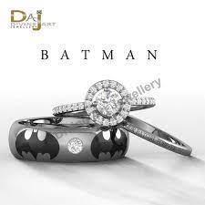 Batman 3 Piece Wedding Ring Set Pretty Batman Wedding Ring Set For Her At Batm Wedding Rings Sets His And Hers Batman Wedding Rings Wedding Ring Sets Unique