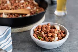 Pan Fried Spicy Garlic Peanuts | Bourbon and Honey