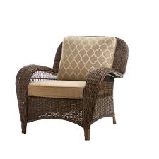 Gray wicker outdoor chairs dining table. Hampton Bay Frs80812c Beacon Park Stationary Wicker Outdoor Lounge Chair With Toffee Cushions Walmart Com Walmart Com