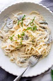 This Healthy Creamy And Delicious Pasta Recipe Is Made With Shaved Black Truffles From A Jar And Cashew Cream Truffle Pasta Vegan Truffles Yummy Pasta Recipes
