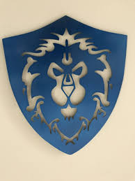 World Of Warcraft Alliance Lion Shield Metal Art Etsy World Of Warcraft Metal Art Warcraft