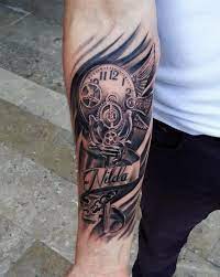 Kostenlose vorlagen fa r die schule und zuhause uhrzeit lernen uhr. Tattoo Ziffernblatt Zahnrader Schrift Bild Tattoos Getriebe Tattoo Tatowierungen