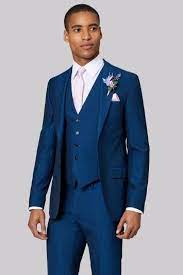 Moss London Peacock Blue Suit Blue Suit Wedding