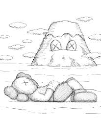 Juxtapoz Magazine Kaws Holiday Landing At The Foothill Of Mt Fuji