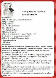 Blanquette De Cabillaud Sauce Safranee Recette Companion Recette Companion Moulinex Recette