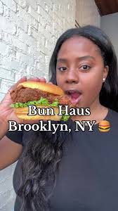 Bun Haus is a hamburger restaurant located in East Williamsburg. I got the  Ube shake, the Chicken Sandwich, Truffle Parmesan Fries, and the Truffle  Maker which is one of their signature burgers. The ...