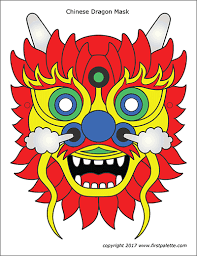 Free printable chinese dragon coloring pages. Chinese Dragon Mask Templates Free Printable Templates Coloring Pages Firstpalette Com