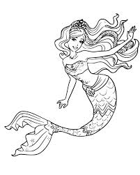 Mermaids have no feet and legs, but a scaly fishtail. Lovely Barbie Mermaid Coloring Page Free Printable Coloring Pages For Kids
