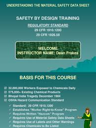 A material safety data sheet (msd's) has data on the possible hazards like fire, reactivity, health, and environmental and how to operate carefully with the chemical product. Msds Program Safety Prevention