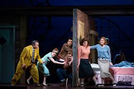 Così fan tutte plays its cynicism for laughs with its sharply satirical take on relationships between men and women. Review Cosi At The Met As Mild As A Coney Island Morning The New York Times