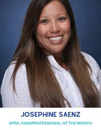 BigBlueShoutOut to our April Gophers of the Month! 💙 Teacher of the Month:  Mary Grafflin 🤍 Para of the Month: Josephine Saenz 💙 Boy of the Month:  Travon Poindexter 🤍 Girl of