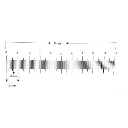 Reticle Ruler 8mm 100 Divisions