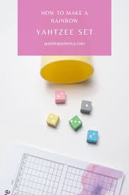 Plus download a free printable yardzee game to play with your . Diy Rainbow Yahtzee Set With Free Yahtzee Score Cards