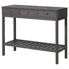 If you want to put a smaller table beside your sofa, you want to make sure that it's tall enough to reach over the armrest. Panget Console Table Dark Gray Stained 413 4x161 2 Ikea