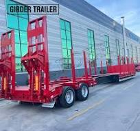 2 Row of 8 Expando Lowboy, 4 axles lines low bed trailer ...
