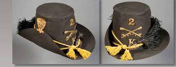 2nd Us Cavalry Officer S Hardee Hat Second Us Cavalry Officer S Hardee Hat Company K With Eagle Side Plate Ostri Cavalry Civil War Uniforms Ostrich Feather
