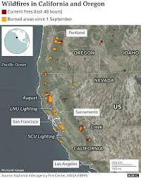 70% today will be the final update for the flatt fire. California And Oregon 2020 Wildfires In Maps Graphics And Images Bbc News