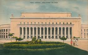 Colorized Postcard Of The Post Office Building In Downtown Manila Philippines Circa 1930s Manila Post Office Philippines