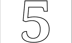 Printable Number 5 Coloring Page Coloring Pages Printable Numbers Printable Banner Letters